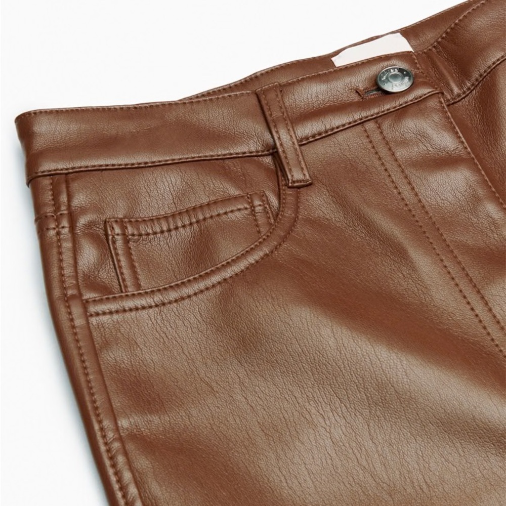 Aritzia Wilfred Melina Cropped Vegan Leather Pants - New - 4 - Picture 4 of 11